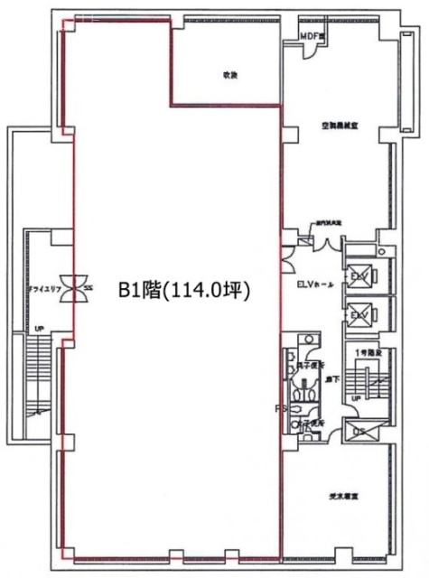 ニッセイ神田須田町ビルB1F 間取り図