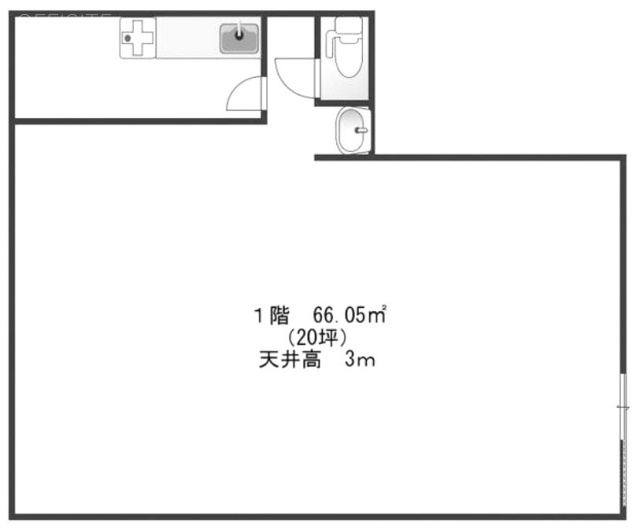 江上ビル1F 間取り図