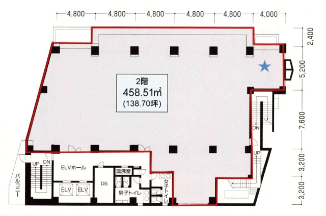 大河内ビル2F 間取り図