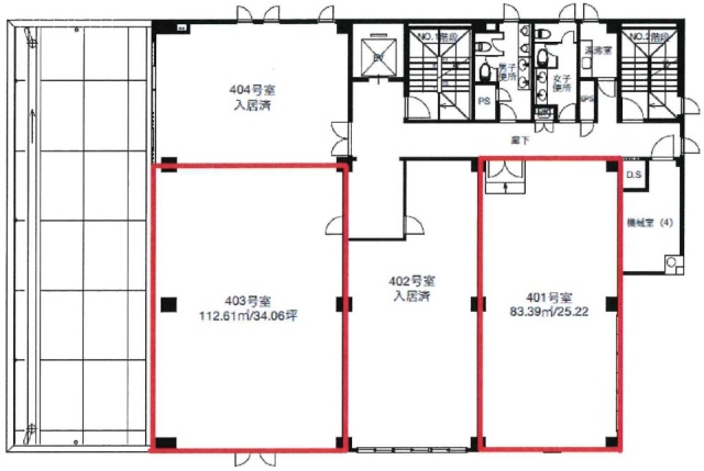 水戸プライムビル403 間取り図