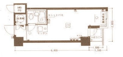 いづみハイツニュー茅場町404 間取り図