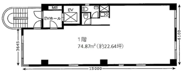 千葉ビル1F 間取り図