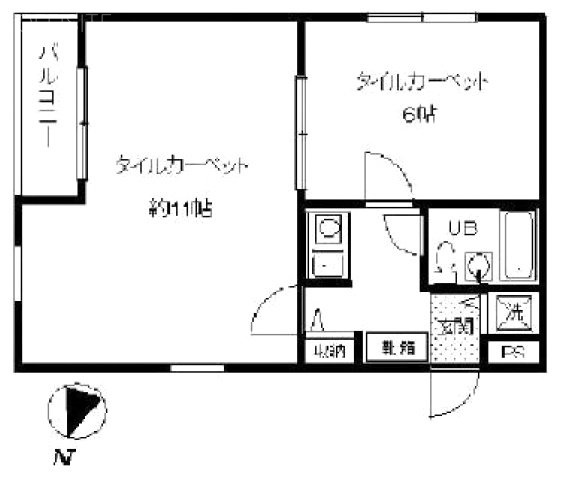 カームコート初台306 間取り図