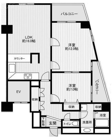 サンタワーズA棟701 間取り図