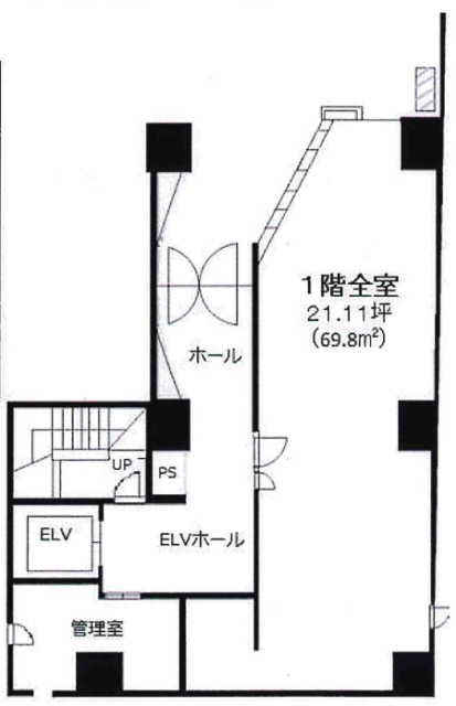 虎ノ門ACTビル1F 間取り図