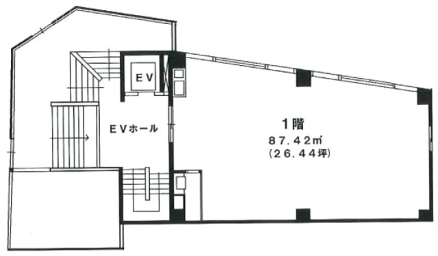 キタミフォーラムビル1F 間取り図