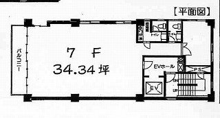 第二土井ビル7F 間取り図