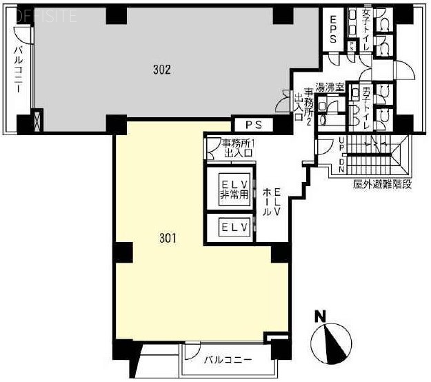 アクシオール三田402 間取り図