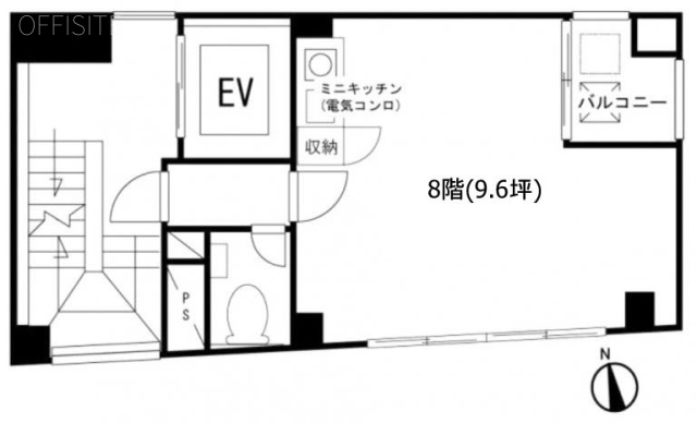 YHT南青山ビル8F 間取り図