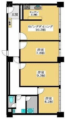 大永初台マンション403 間取り図