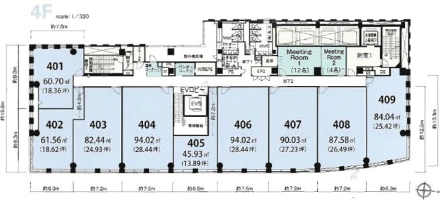 霞が関ビジネスセンターG(407) 間取り図