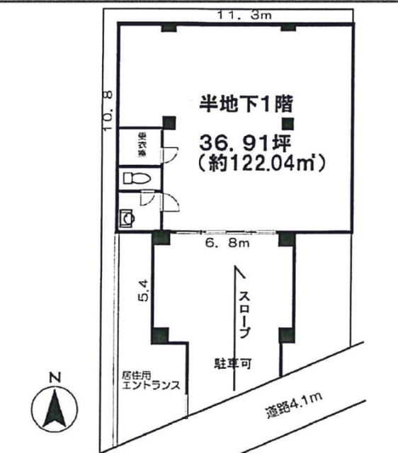 明星ハイツ美好町ビルB1F 間取り図