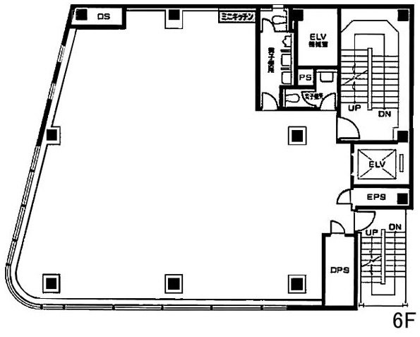 上野TGビル6F 間取り図