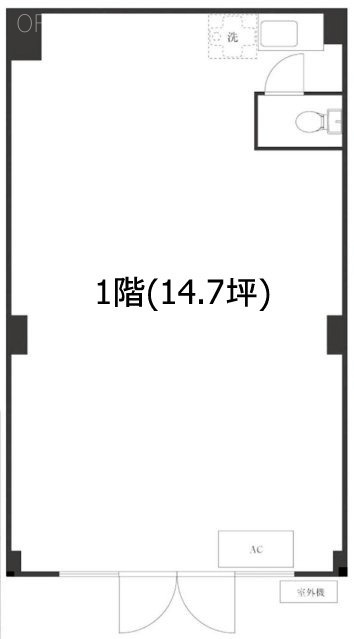 セントラル三田ハイツビル1F 間取り図