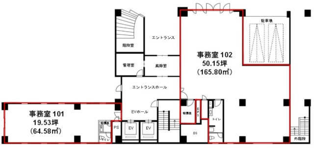 KDX鍛冶町ビル102 間取り図