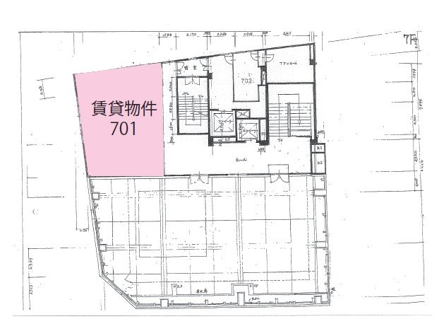 本町セントラルビル701 間取り図