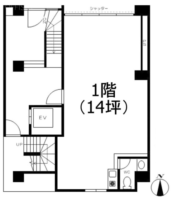 ハラダビル1F 間取り図