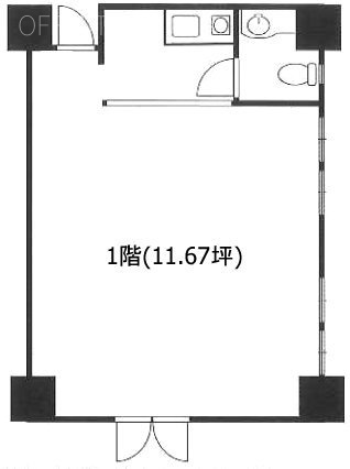 T.KUNIビル1F 間取り図
