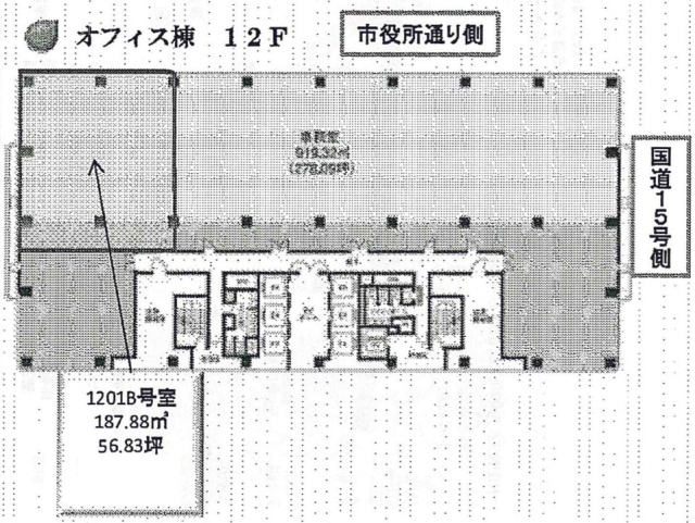 パレール三井ビル1201B 間取り図