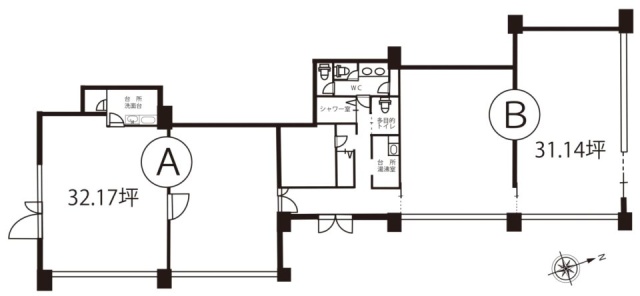 マンション初穂A 間取り図