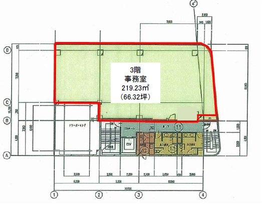 YK-10ビル3F 間取り図