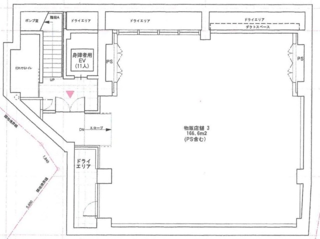 白金イガックスビルB1F 間取り図