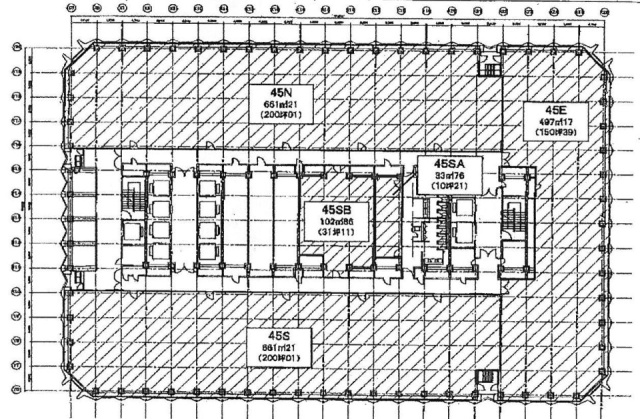 新宿センタービル45F 間取り図