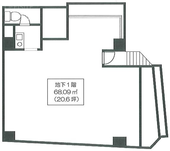 半蔵門堀切ビルB1F 間取り図