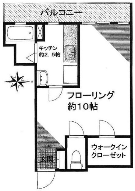 渋谷コーポラス208 間取り図