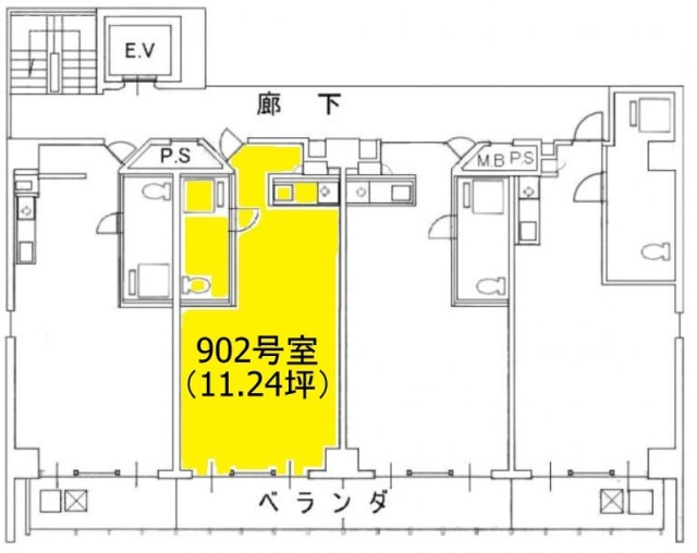 第一ミヤビル902 間取り図