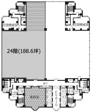 世田谷ビジネススクエアタワー24F 間取り図