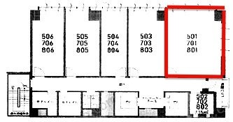 H1O平河町ビル801 間取り図