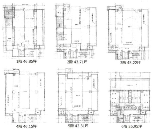 PA麻布1F～6F 間取り図