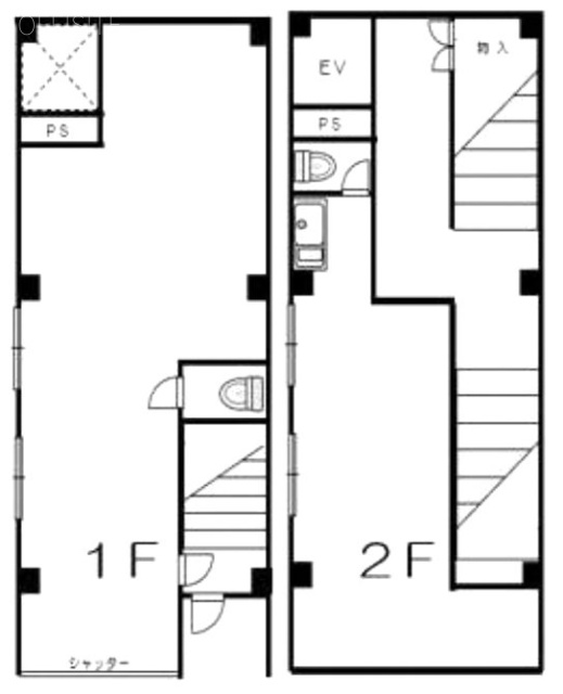 松田ビル1F~2F 間取り図