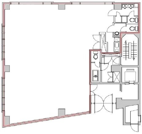 鈴木ビル1F 間取り図