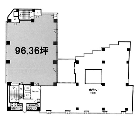 全特六本木ビル WEST棟3F 間取り図