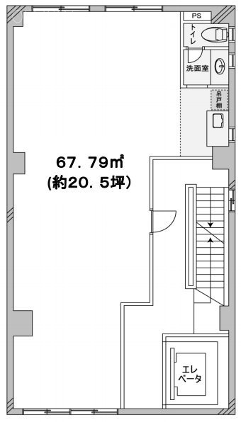 新宿ネバーギブアップ2 月城ビル2F 間取り図