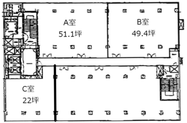 築地会館6F 間取り図