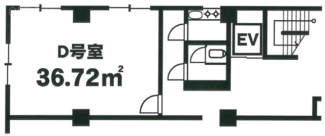 マンション長者町ビルD 間取り図