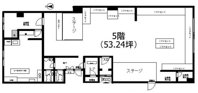 ロイヤルガーデン8ビル5F 間取り図