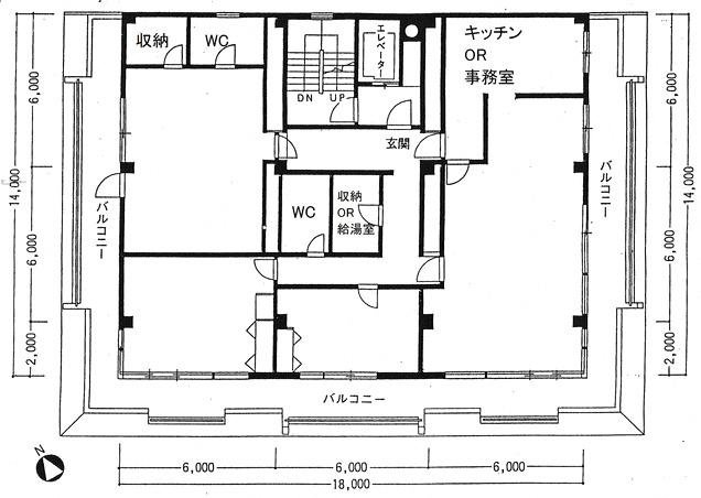 紀尾井ロイヤルハイツ203 間取り図