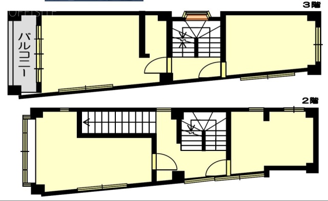 内藤ビル2~3F 間取り図