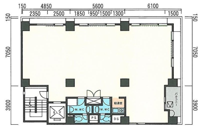 日本橋2丁目ビル6F 間取り図