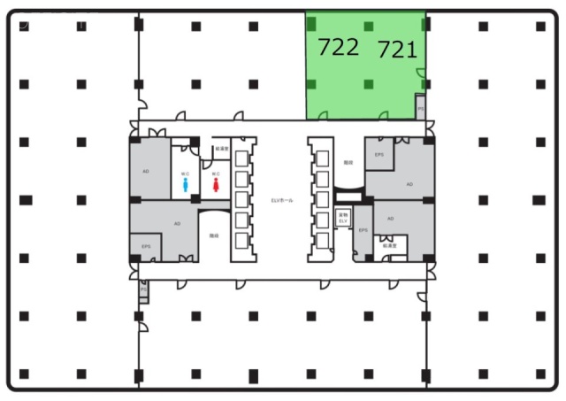 東京交通会館ビル721・722 間取り図