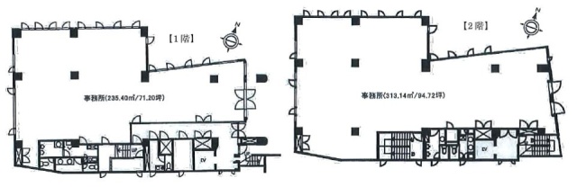 代官山宝ビルⅡ1F~2F 間取り図