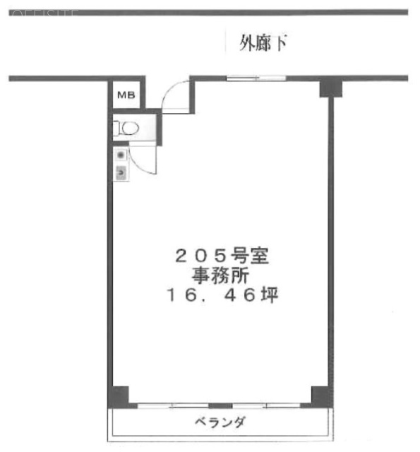 サニーヒルズ平和台205 間取り図