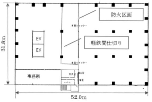 太成関屋3号倉庫ビル3F 間取り図