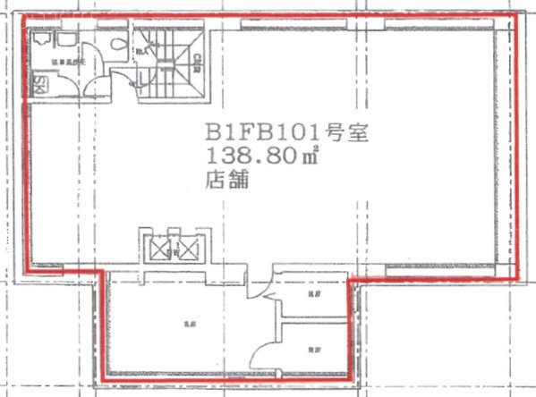 近鉄銀座中央通りビルⅡB1F 間取り図