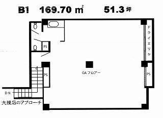 ペアシティ四谷ビルB1F 間取り図