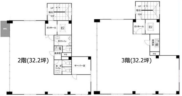 協栄ビル2F～3F 間取り図